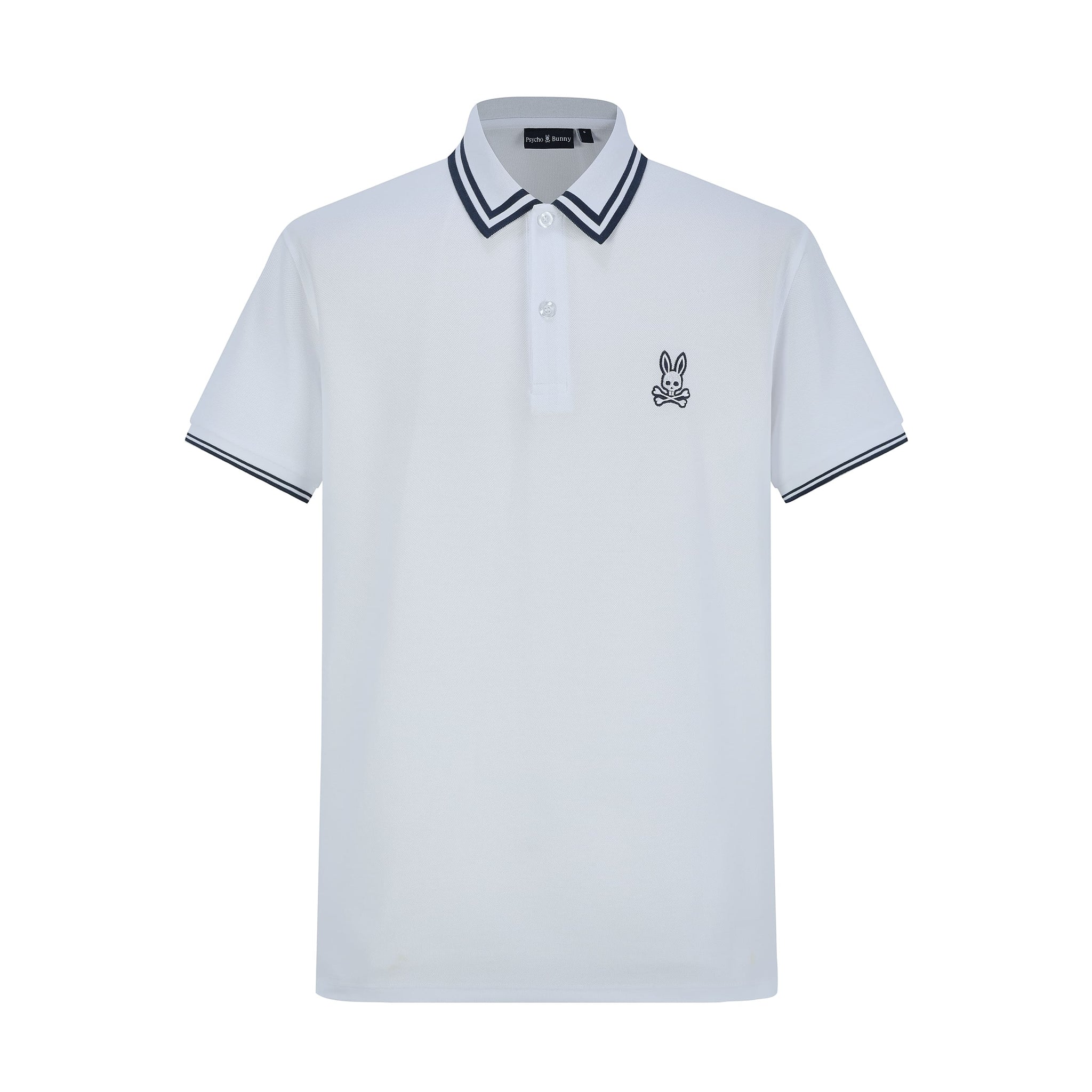 Camiseta 22361# Tipo Polo Blanca Para Hombre