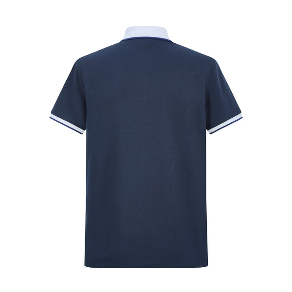 Camiseta 22340# Tipo Polo Azul Oscuro Para Hombre