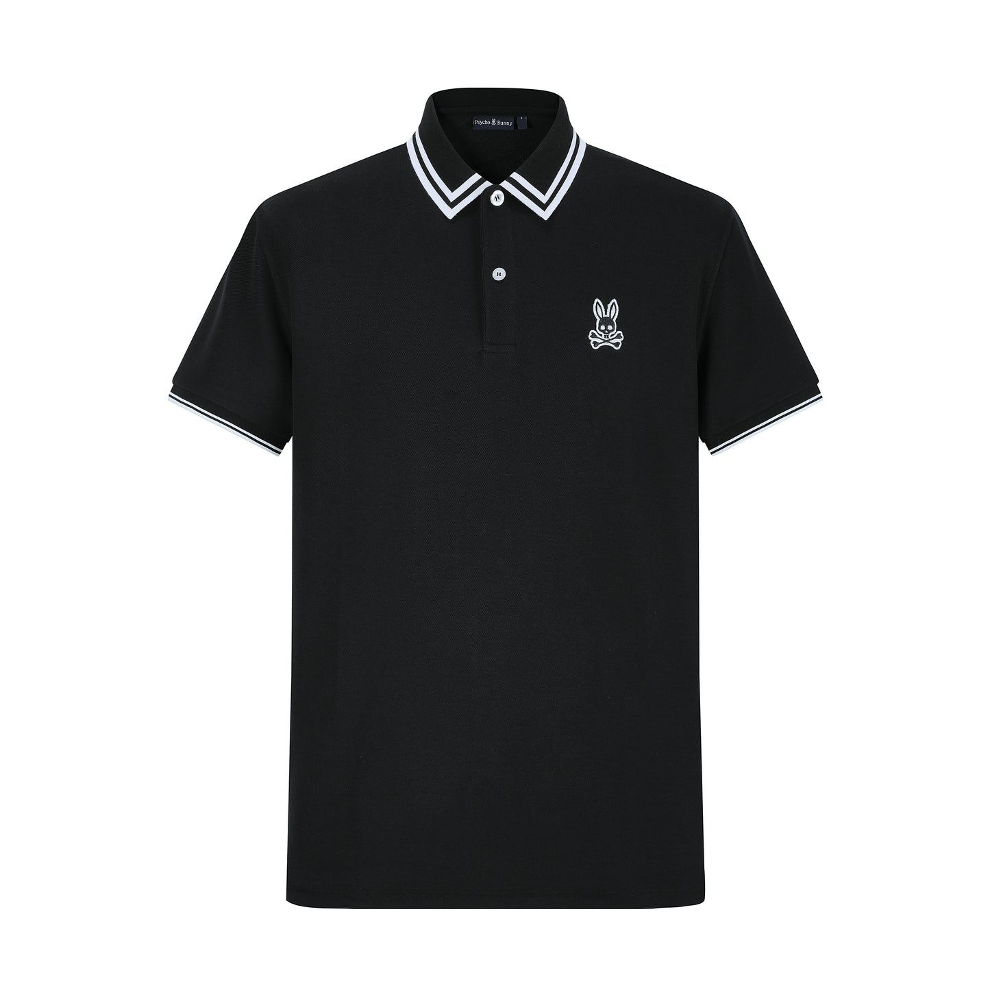 Camiseta 22350 Tipo Polo Negra Para hombre