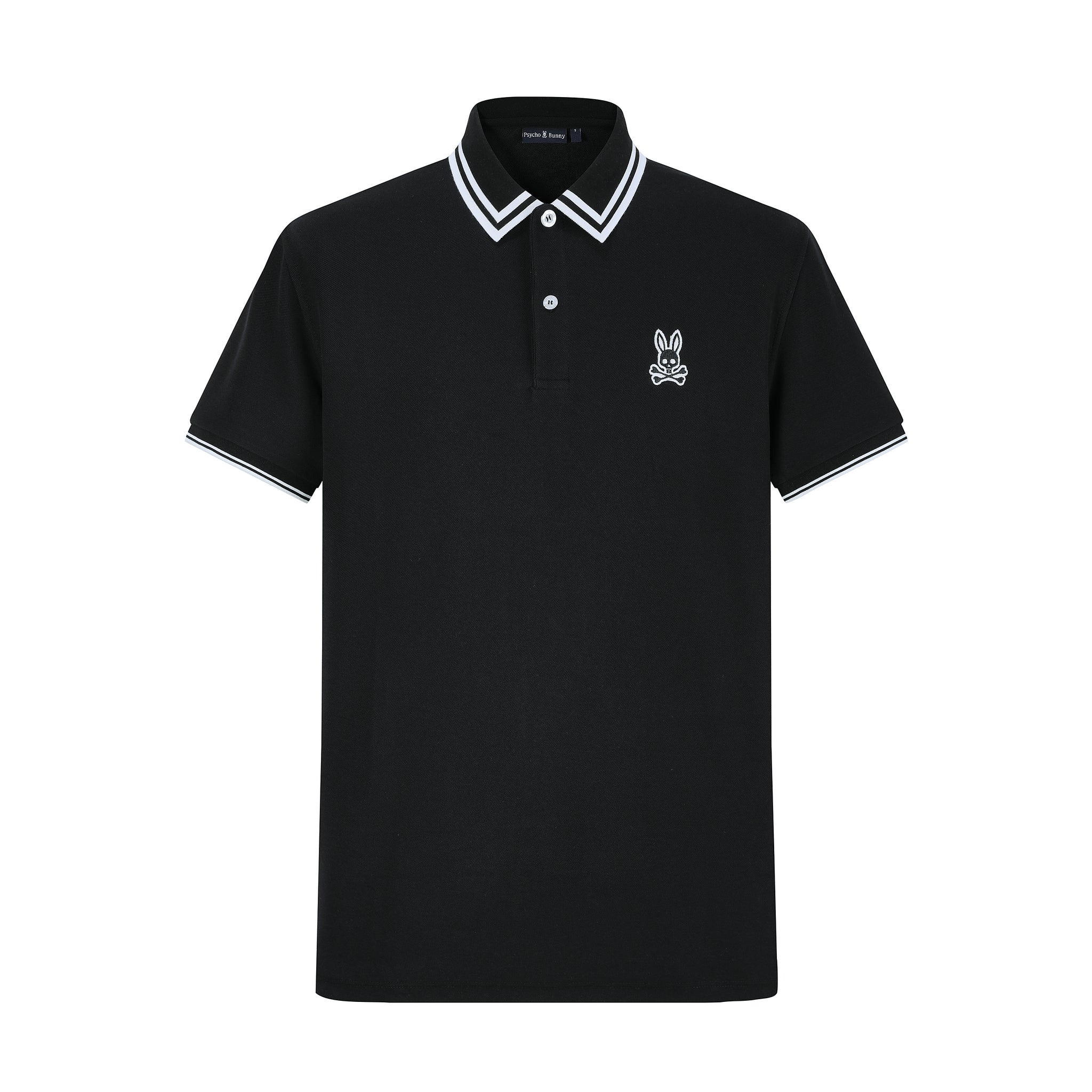 Camiseta 22350 Tipo Polo Negra Para hombre