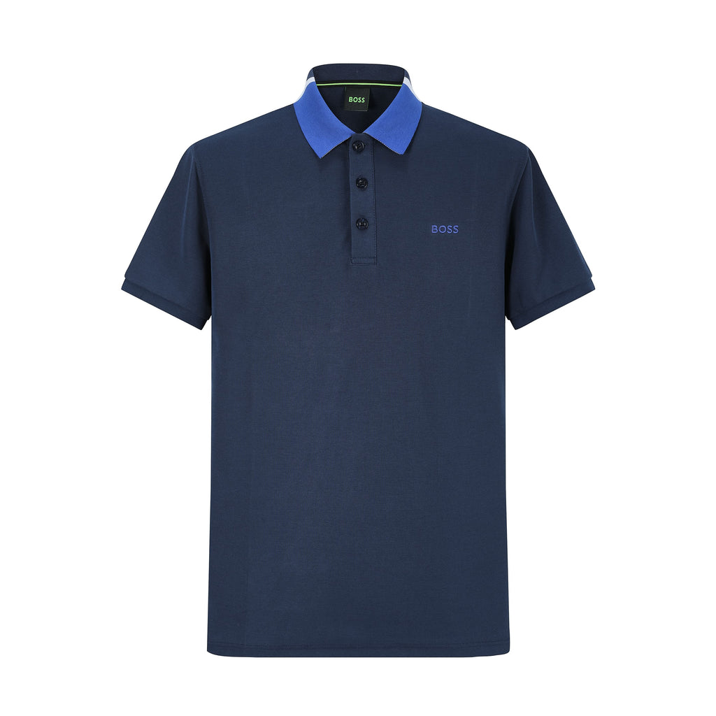 Camiseta 22383# Tipo Polo Azul Para hombre