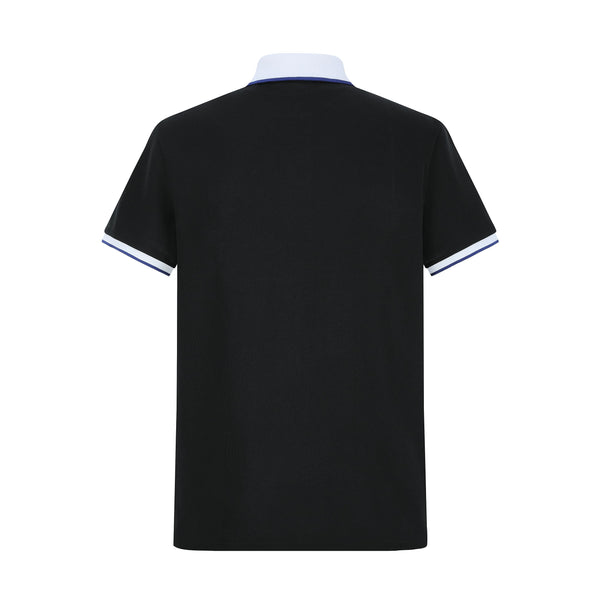Camiseta 22360# Tipo Polo Negra Para Hombre