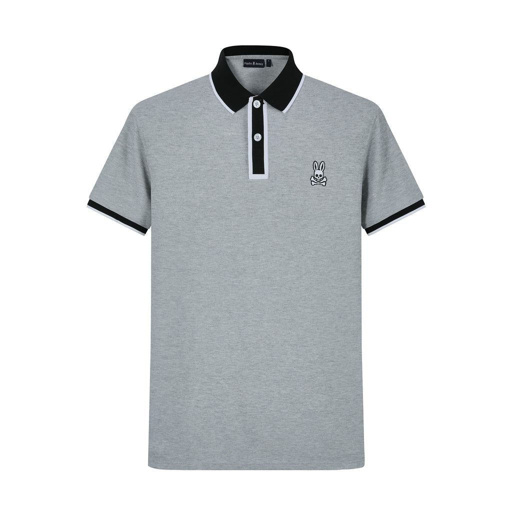 Camiseta 22360# Tipo Polo Gris Para Hombre