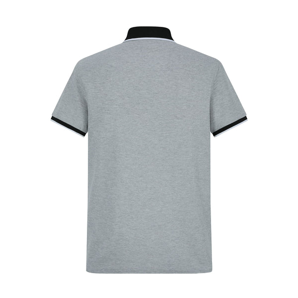 Camiseta 22360# Tipo Polo Gris Para Hombre
