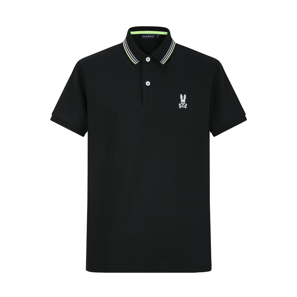 Camiseta 22370 Tipo Polo Negra Para Hombre