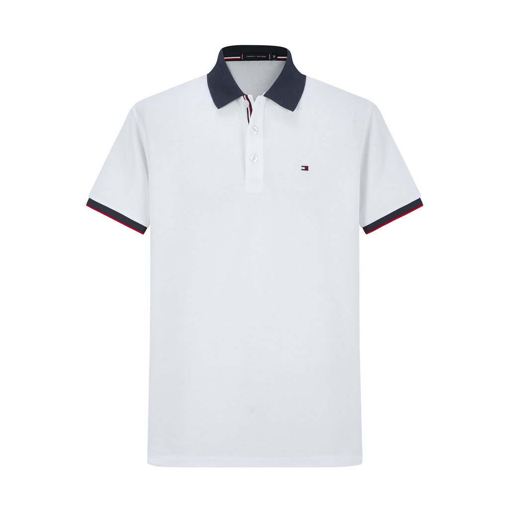 Camiseta 22342# Tipo Polo Blanca Para Hombre