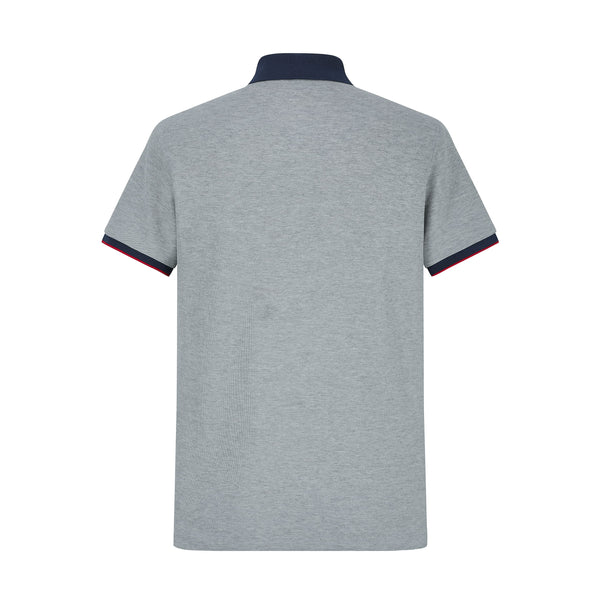 Camiseta 22342# Tipo Polo Gris Para Hombre
