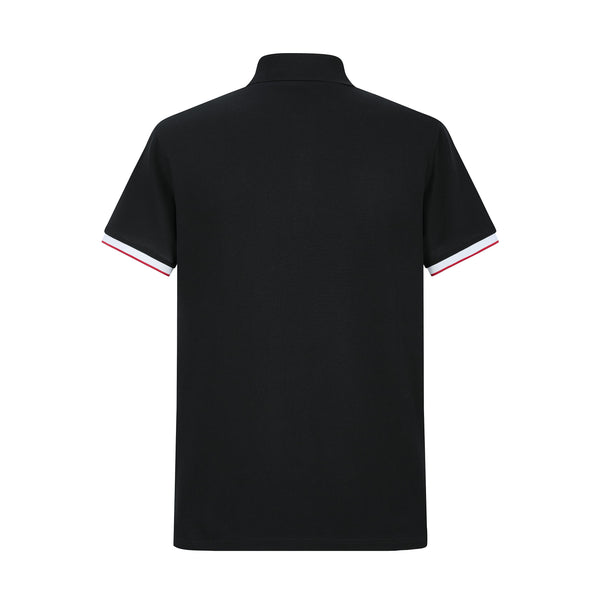 Camiseta 22342# Tipo Polo Negra Para Hombre