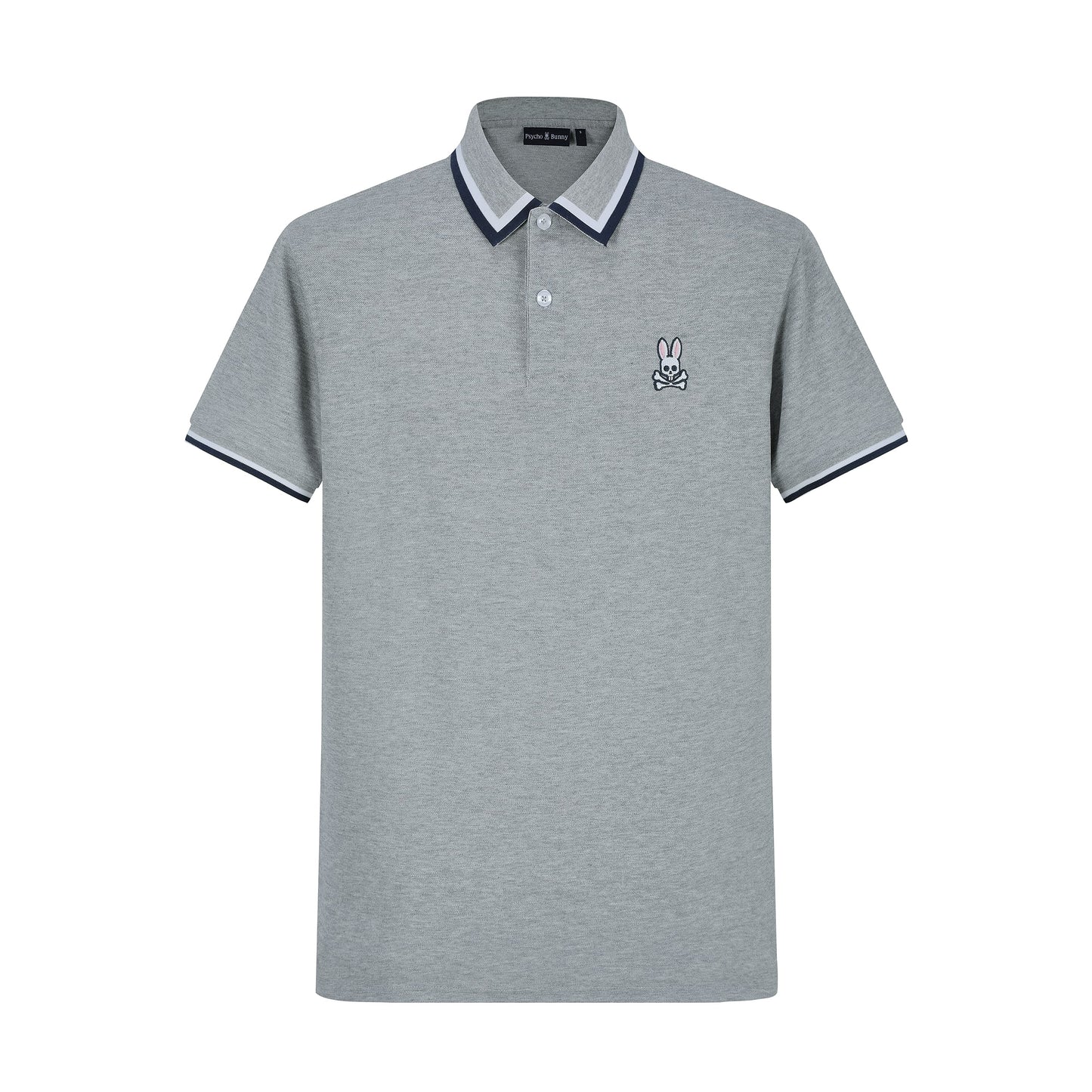 Camiseta 34591# Tipo Polo Gris Para Hombre