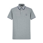Camiseta 34591# Tipo Polo Gris Para Hombre