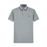 Camiseta 34591# Tipo Polo Gris Para Hombre