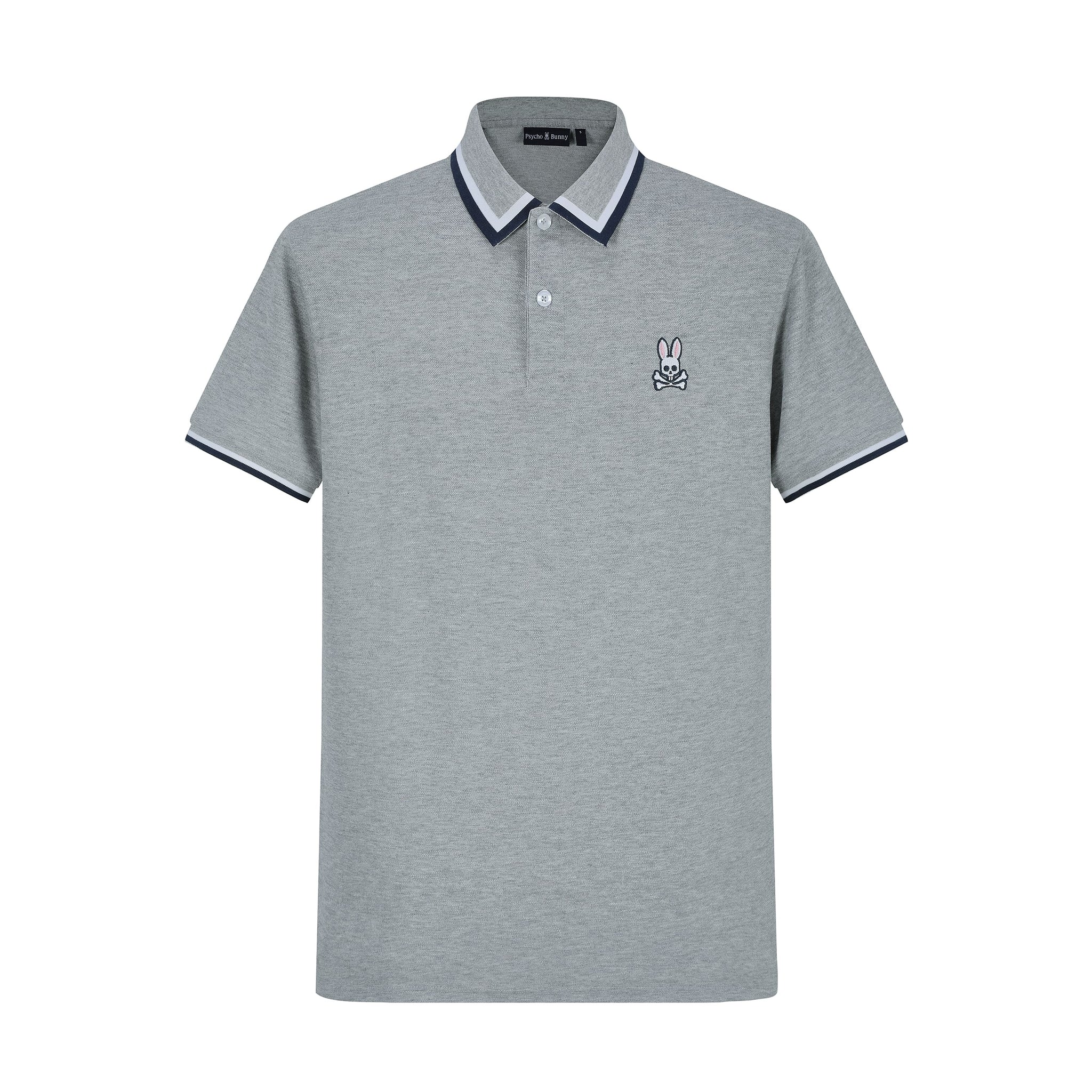 Camiseta 34591# Tipo Polo Gris Para Hombre