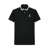 Camiseta 34591# Tipo Polo Negra Para Hombre