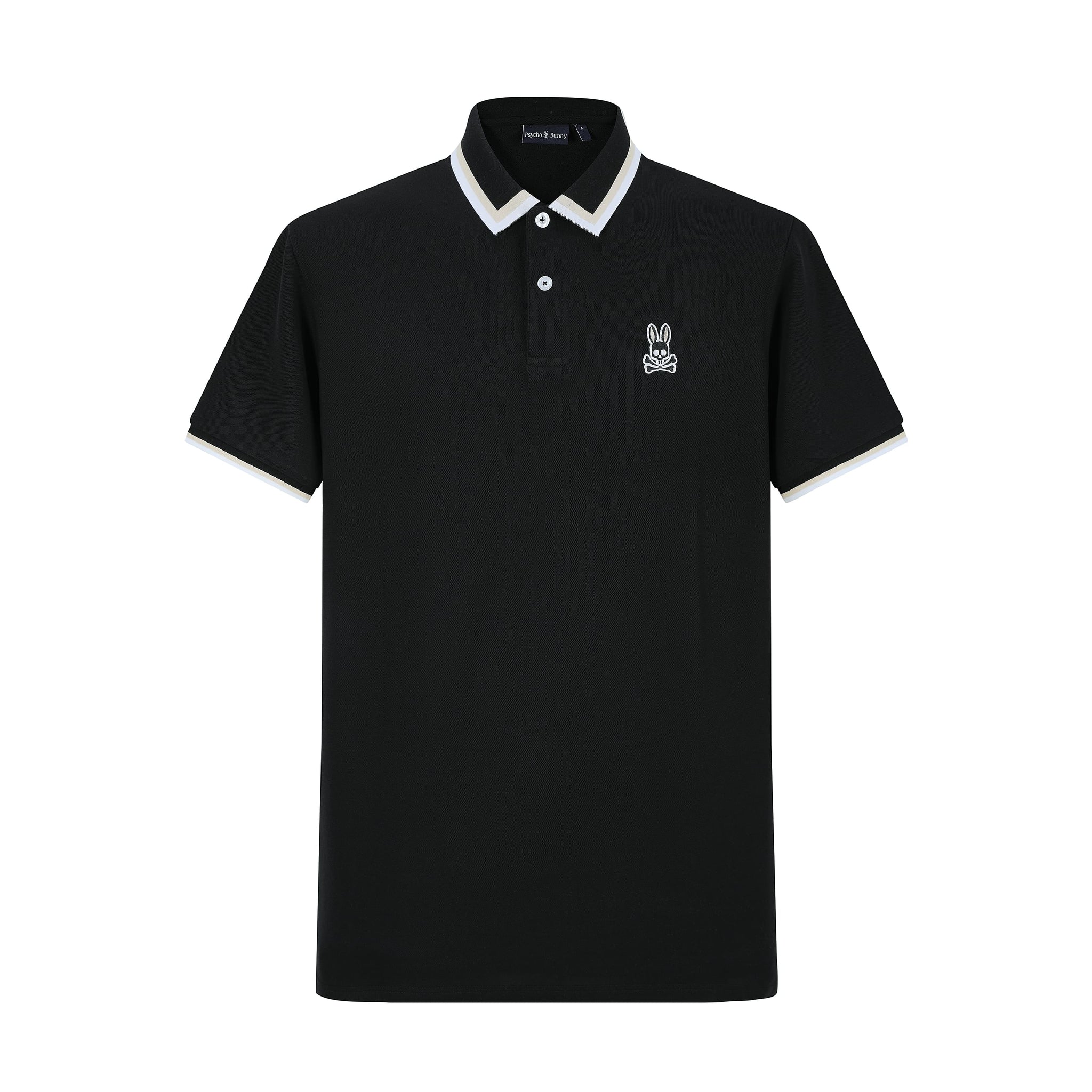 Camiseta 34591# Tipo Polo Negra Para Hombre