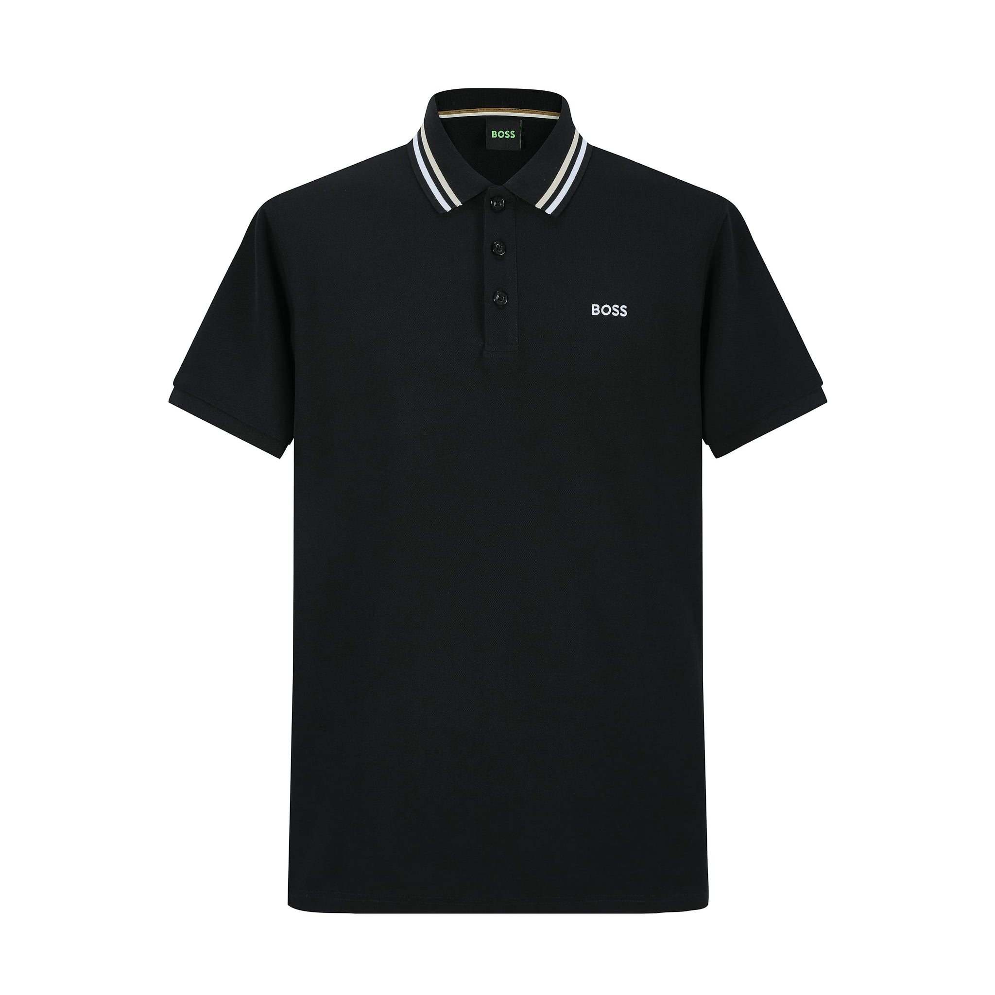 Camiseta 22346# Tipo Polo Negra Para Hombre