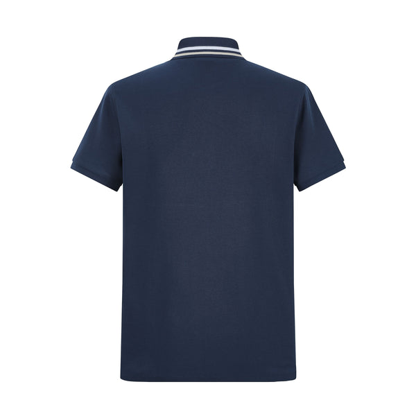 Camiseta 22346# Tipo Polo Azul Oscuro Para Hombre