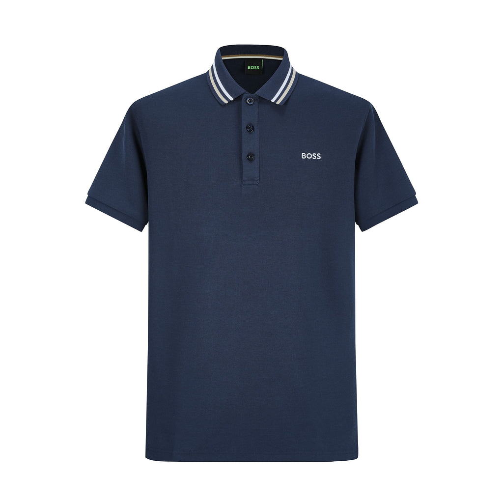 Camiseta 22346# Tipo Polo Azul Oscuro Para Hombre