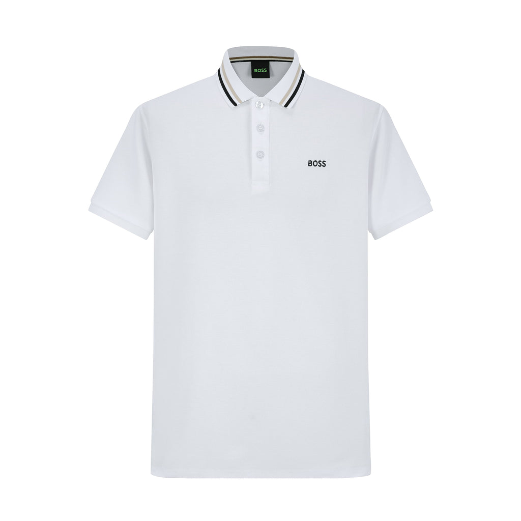 Camiseta 22346# Tipo Polo Blanca Para Hombre