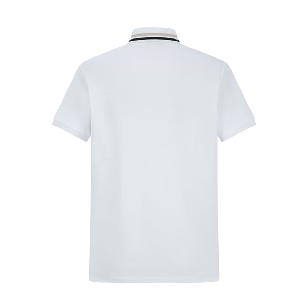 Camiseta 22346# Tipo Polo Blanca Para Hombre