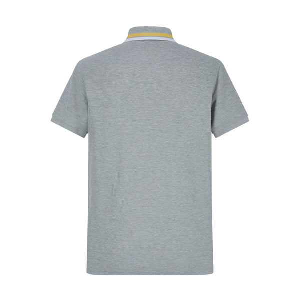 Camiseta 22381# Tipo Polo Gris Para Hombre