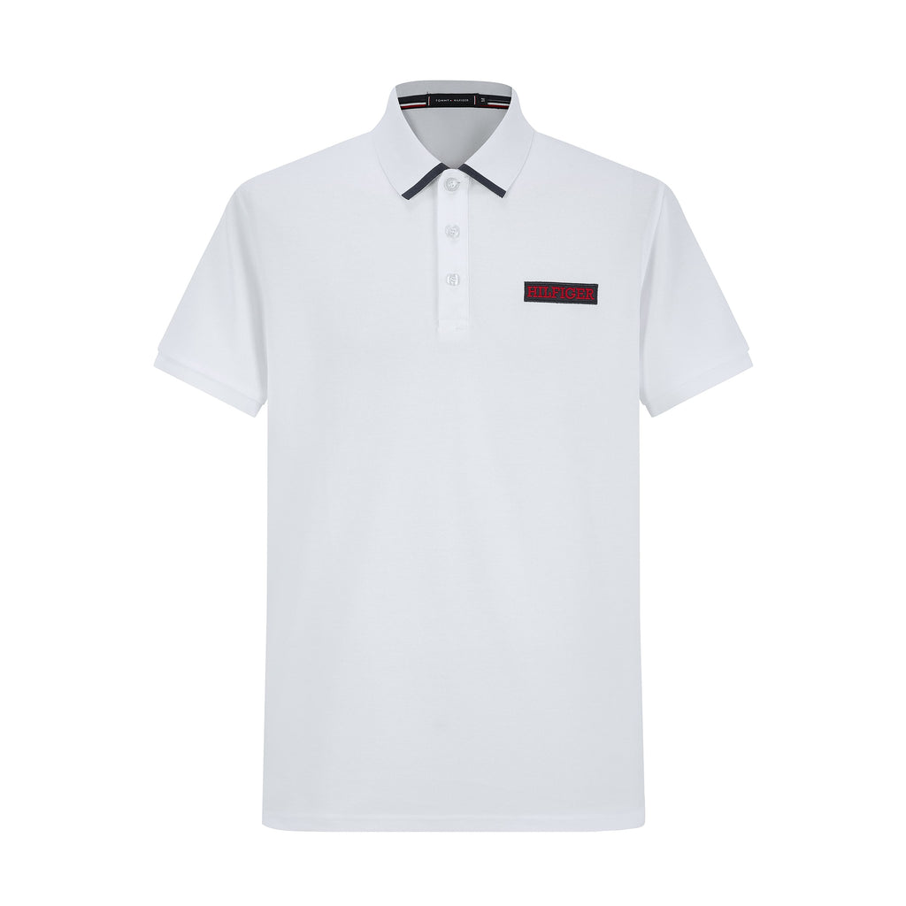 Camiseta 22343# Tipo Polo Blanca Para Hombre