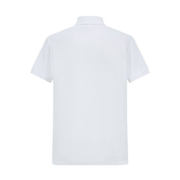 Camiseta 22343# Tipo Polo Blanca Para Hombre