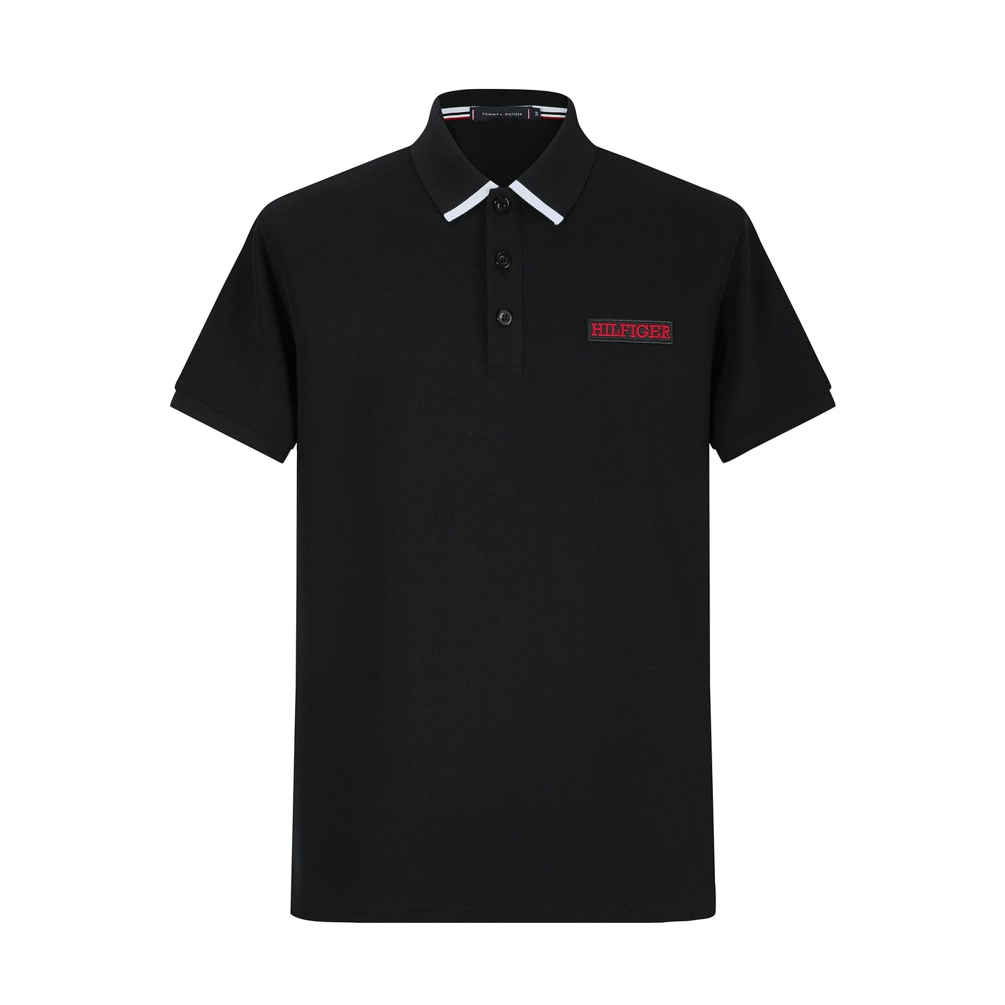 Camiseta 22343# Tipo Polo Negra Para Hombre