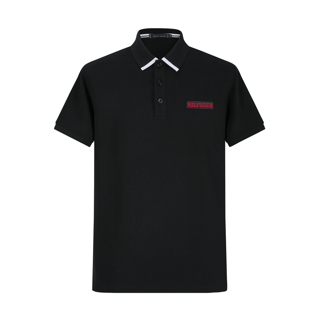 Camiseta 22343# Tipo Polo Negra Para Hombre