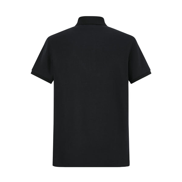 Camiseta 22343# Tipo Polo Negra Para Hombre