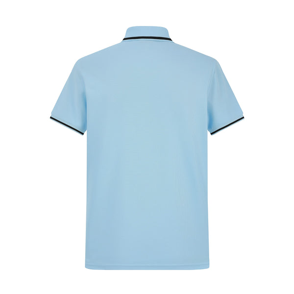 Camiseta 22353# Tipo Polo Azul Para Hombre