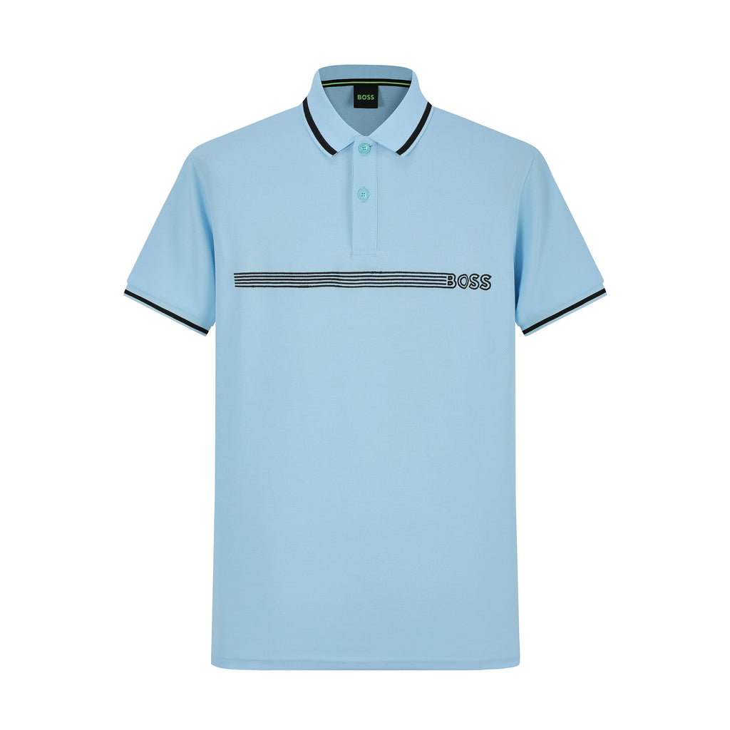 Camiseta 22353# Tipo Polo Azul Para Hombre