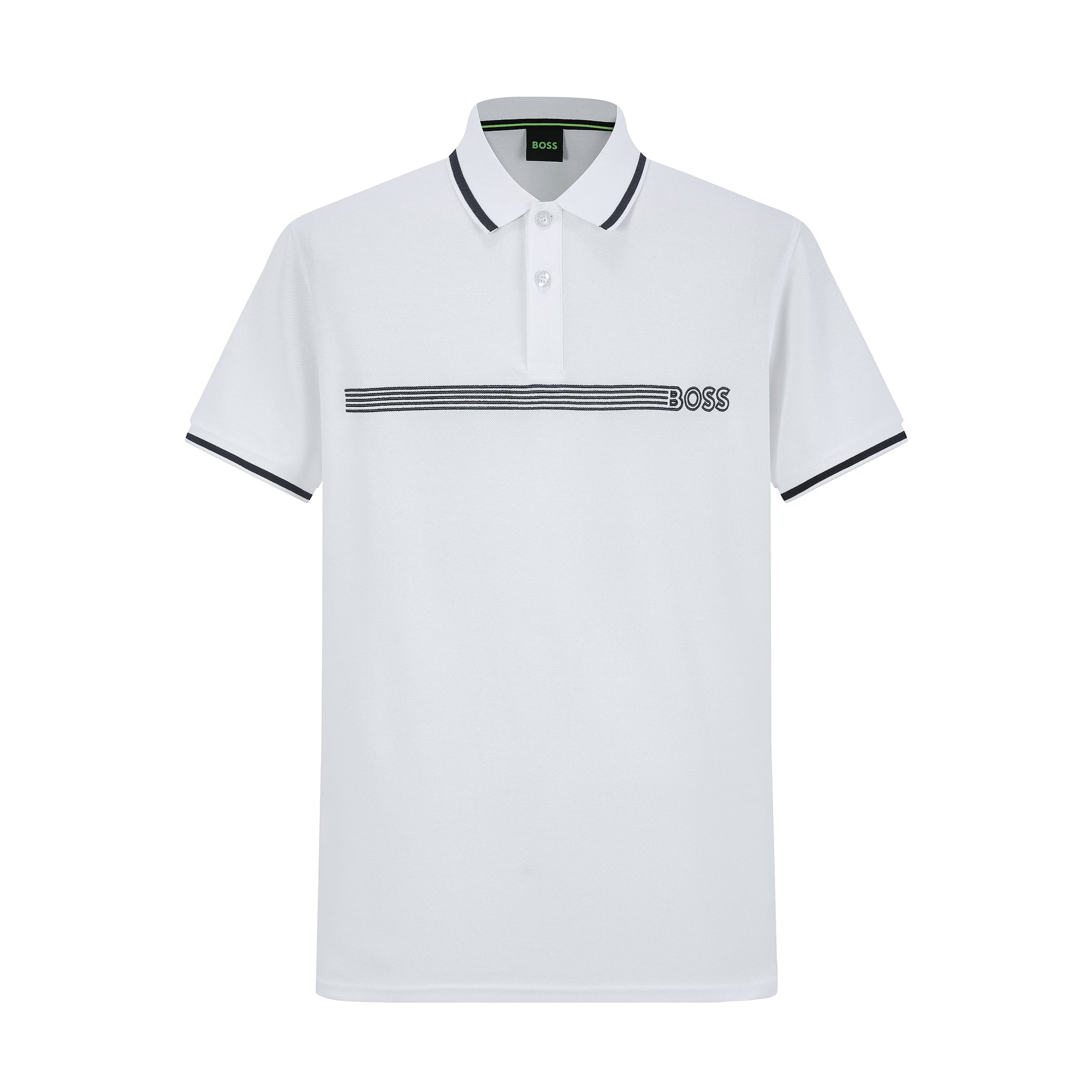 Camiseta 22353# Tipo Polo Blanca Para Hombre