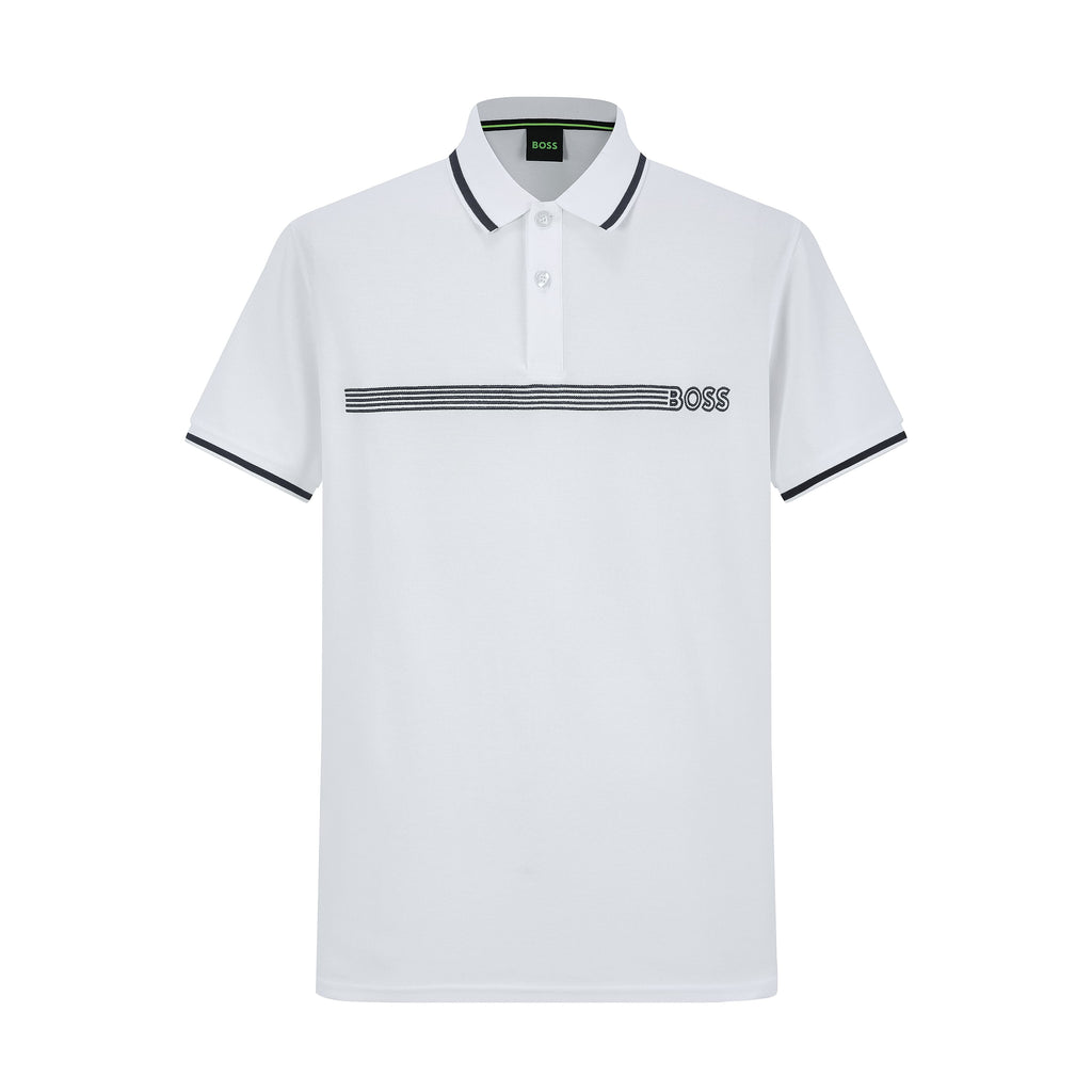 Camiseta 22353# Tipo Polo Blanca Para Hombre