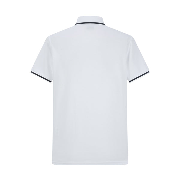 Camiseta 22353# Tipo Polo Blanca Para Hombre