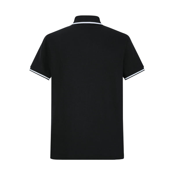 Camiseta 22353# Tipo Polo Negra Para Hombre