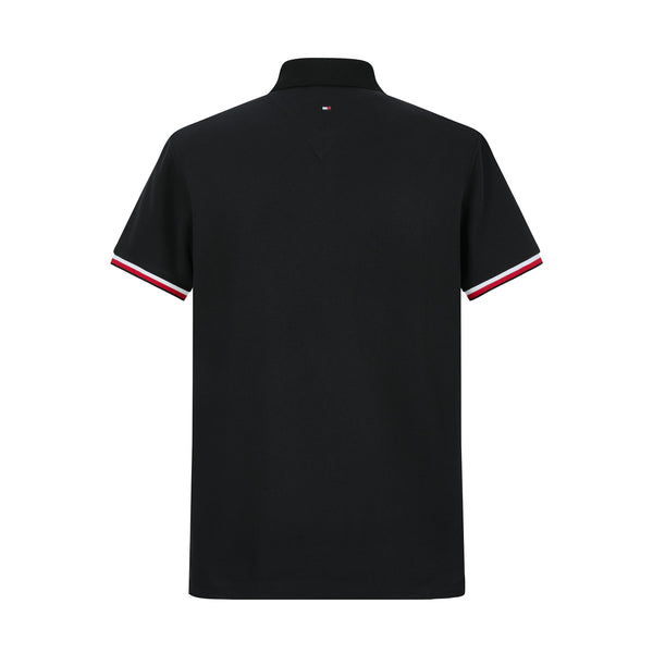 Camiseta TM004 Tipo Polo Negra Para Hombre