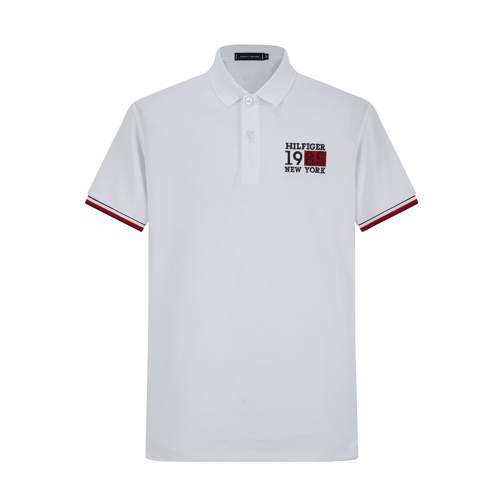 Camiseta TM004 Tipo Polo Blanca Para Hombre