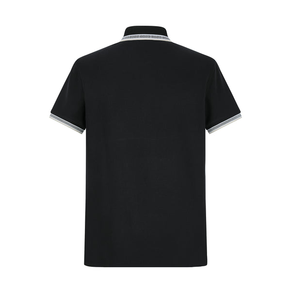 Camiseta B0214#  Tipo Polo Negra Para hombre