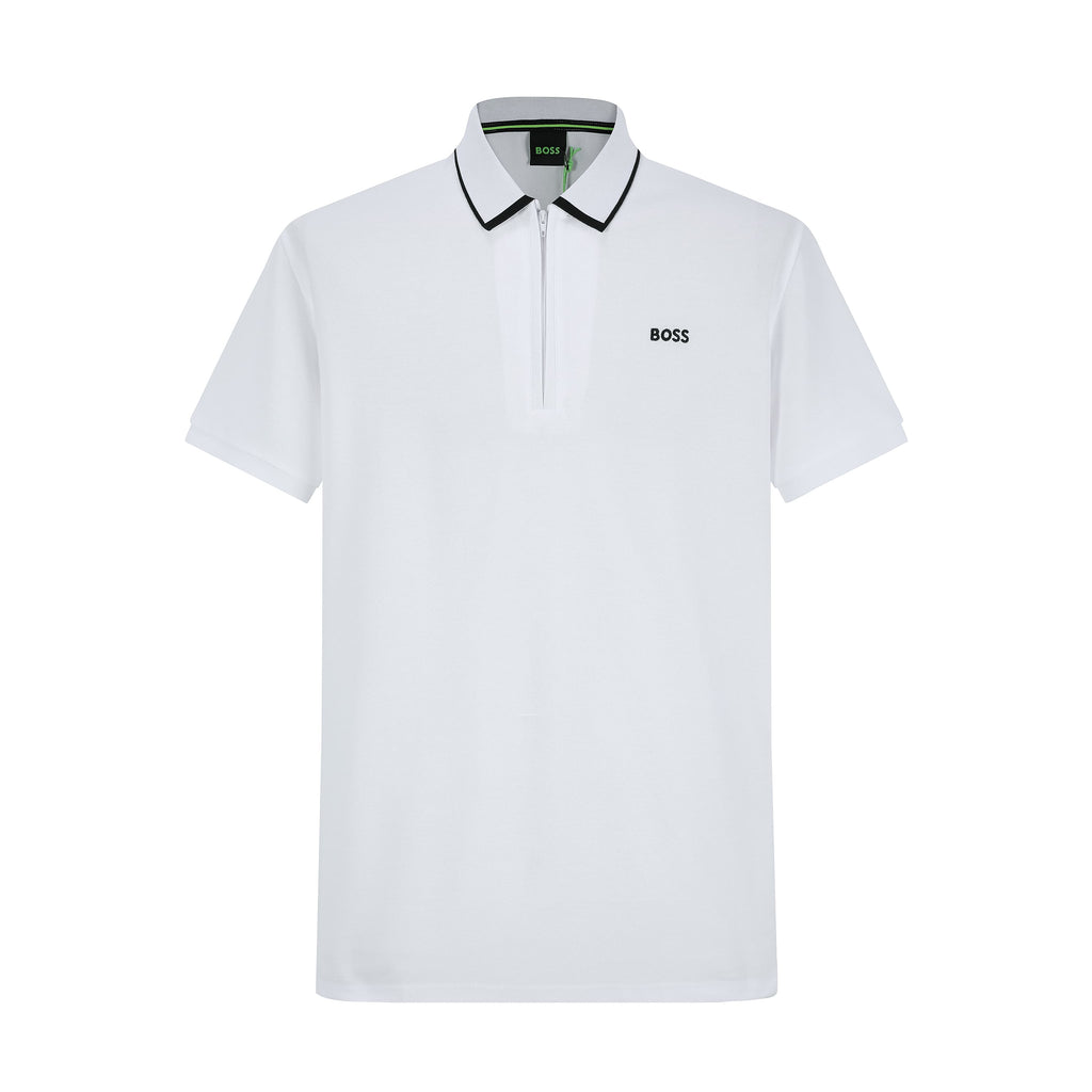 Camiseta BO222# Tipo Polo Blanca Para Hombre