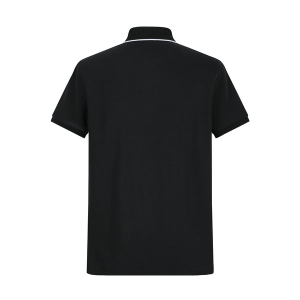 Camiseta BO222# Tipo Polo Negra Para Hombre