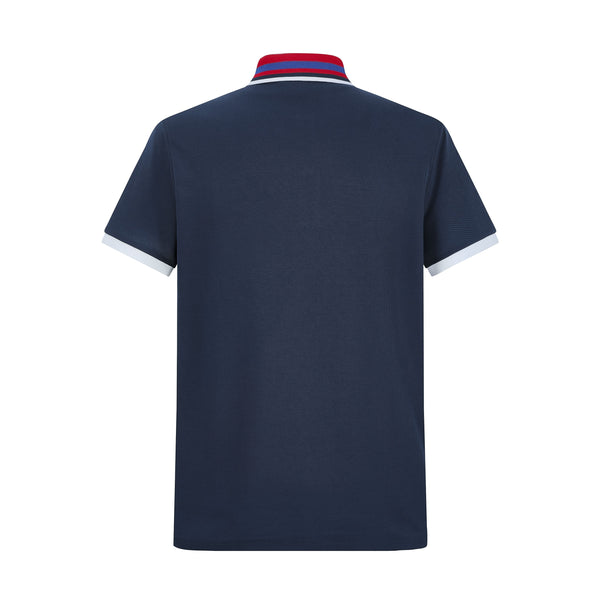 Camiseta 22466# Tipo Polo Azul Oscuro Para Hombre