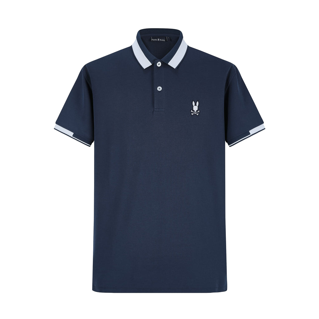 Camiseta 22372# Tipo Polo Azul Oscuro Para Hombre