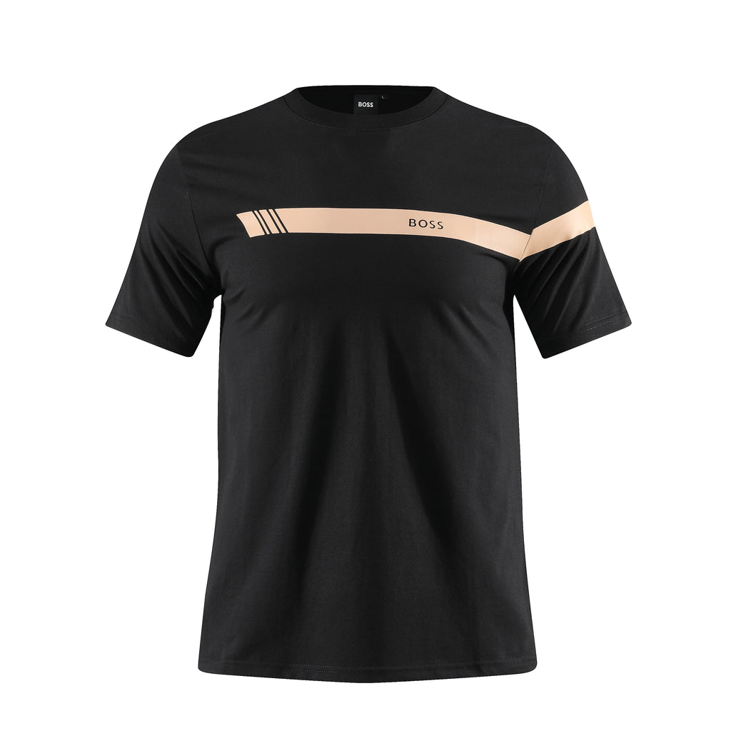 Camiseta 66049 Estampada Negra Para Hombre