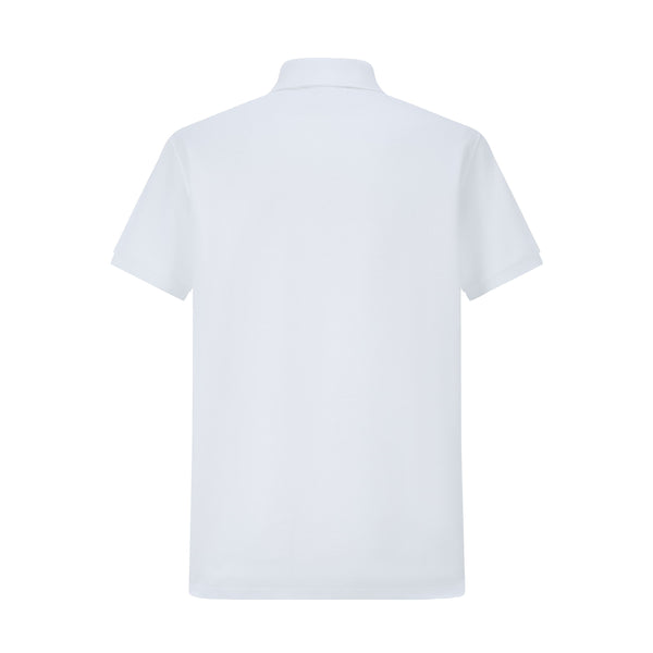 Camiseta 22552# Tipo Polo Blanca Para Hombre