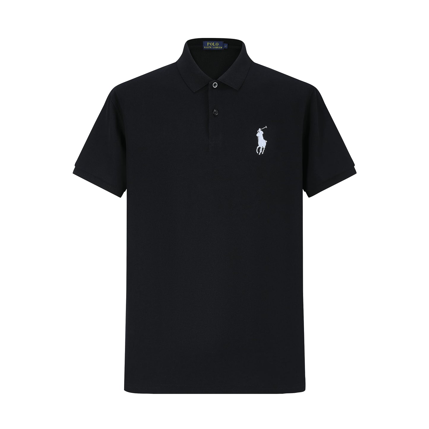 Camiseta 22552# Tipo Polo Negra Para Hombre
