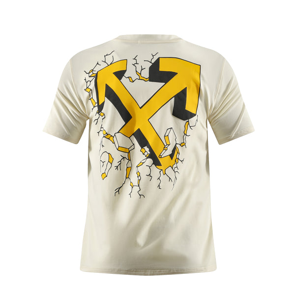 Camiseta 66788 Estampada Crema Para Hombre