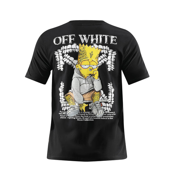 Camiseta 66791 Estampada Negra Para Hombre