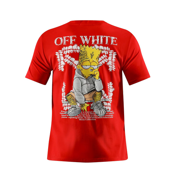 Camiseta 66791 Estampada Roja Para Hombre