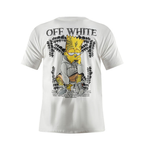 Camiseta 66791 Estampada Blanca Para Hombre