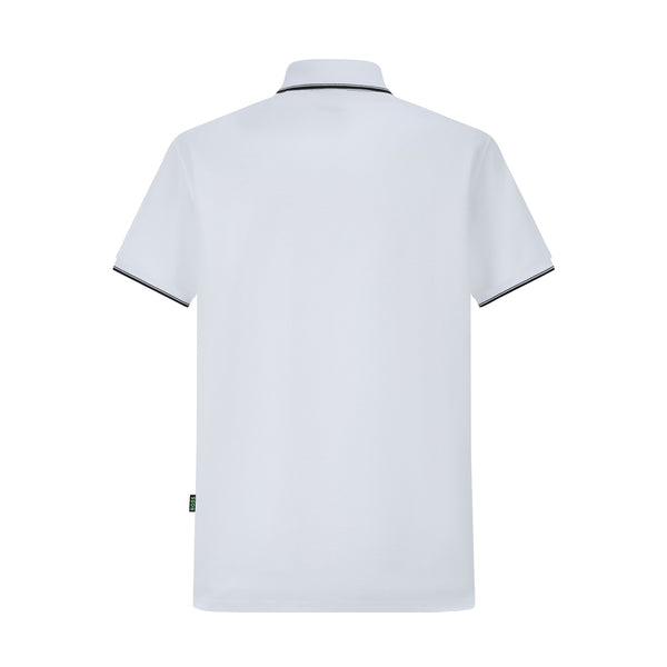 Camiseta BO207 Tipo Polo Blanca Para Hombre